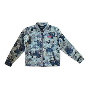 Teddy Fresh XS Tapestry Zip-Front Shirt Bear Jacket Cottage Teddy Pockets Boho